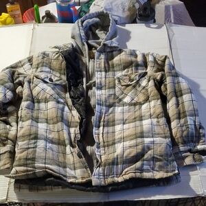 RedHead Plaid Hooded Flannel shirt size medium